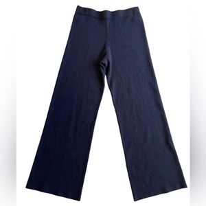 nuuds Wide Leg Knit Pants in Navy
